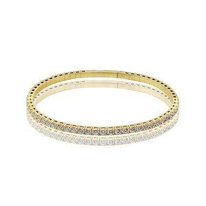 2.25 Ct. tw. Round Cut Diamond Tennis Bracelet 7" 14K Yellow Gold
